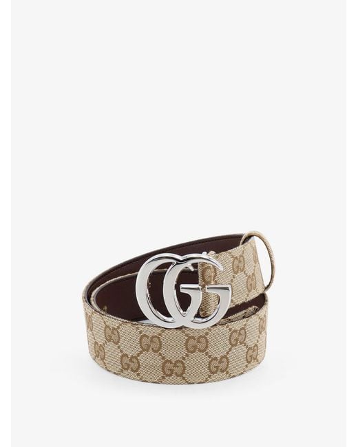 Gucci White Gg Fabric Belt for men
