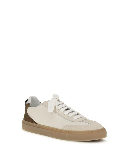 Brunello Cucinelli White Suede Sneakers