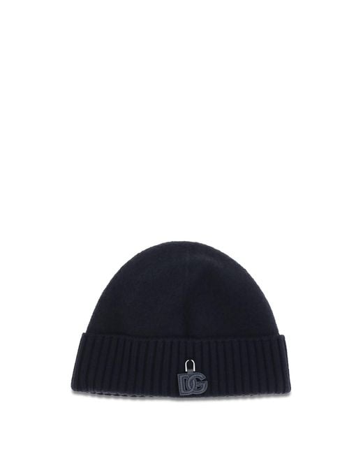 Dolce & Gabbana Blue Dolce & Gabbana Beanie Hat for men