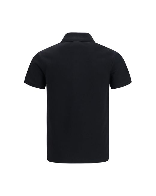 Balmain Black Polo Shirt Pb Embroidered for men