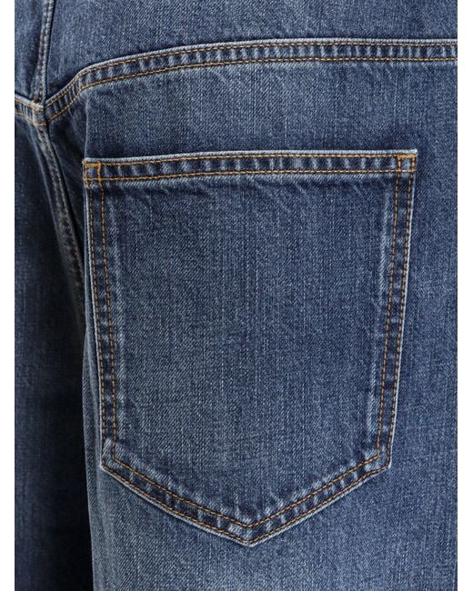 Givenchy Blue Twisted Stone-Washed Denim Jeans for men