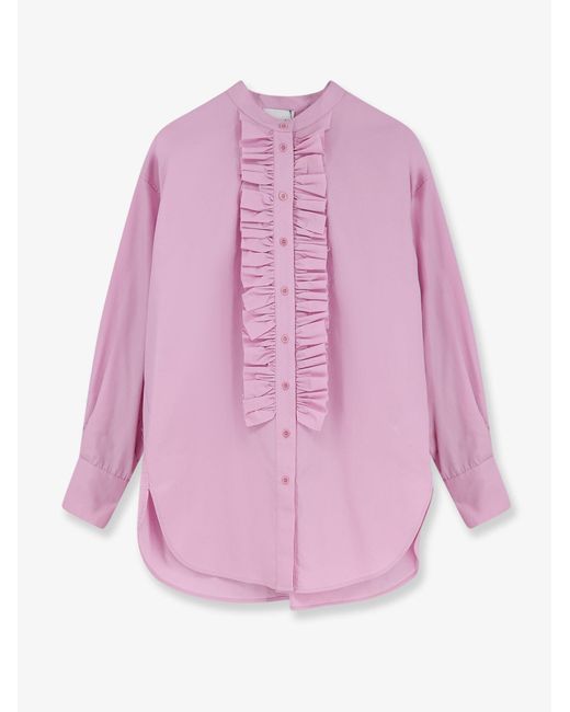 Nude Pink Shirt Oversized Cotton