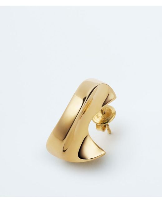 Bottega Veneta White Disc Small Earrings