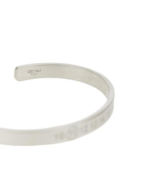 Maison Margiela Metallic Engraved Logo Cuff for men