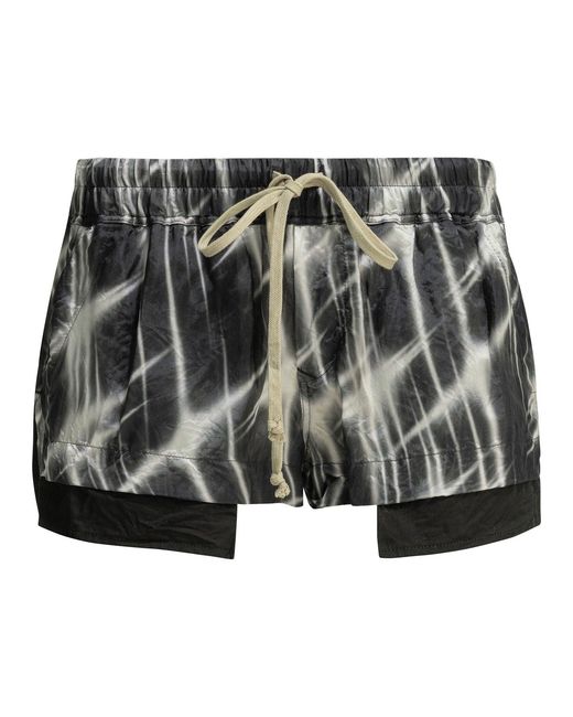 Rick Owens Black "Fog" Short With Laces