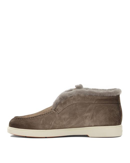 Santoni Brown Fortune Loafers
