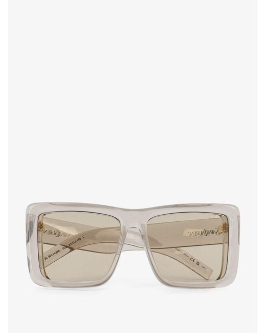 Saint Laurent White Acetate Sunglasses