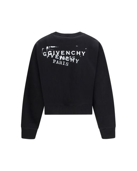 Givenchy Black Logo Brushed Fabric Sweatshirt