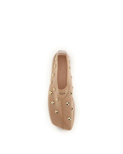 Chloé Natural Chloã Rita Ballerinas