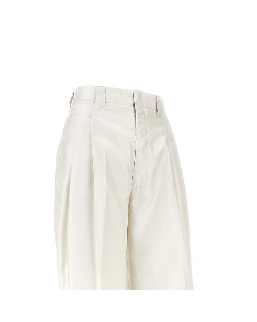 Phoebe Philo White Technical Twill Chino Pants