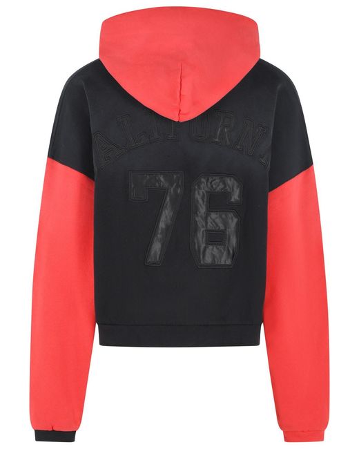 ERL Red Varsity Hooded Cotton Sweatshirt for men