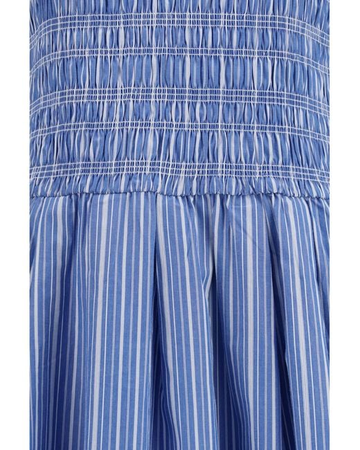 Ganni Blue Striped Cotton Dress