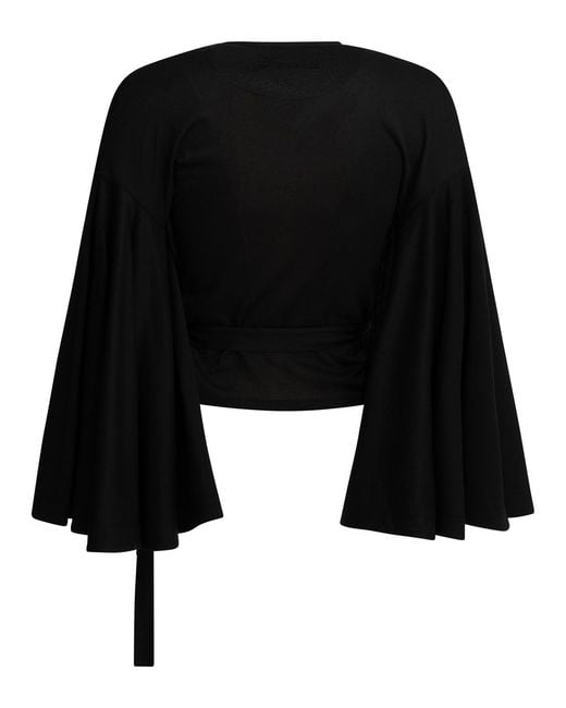 Jacquemus Black Casual Wrap-Around Top