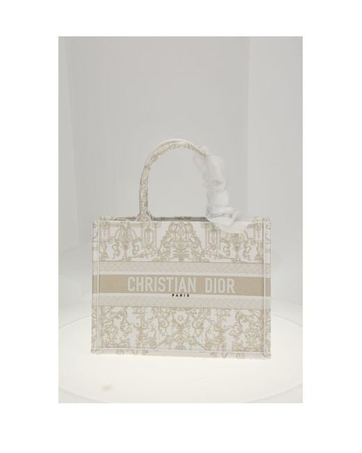 Dior Gray Dior Medium Tote Bag