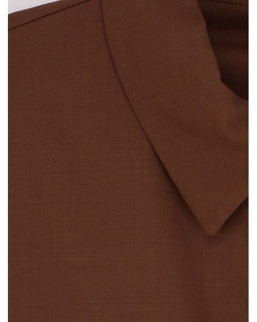 Hevò Brown Verdemare Wool Blend Jacket for men
