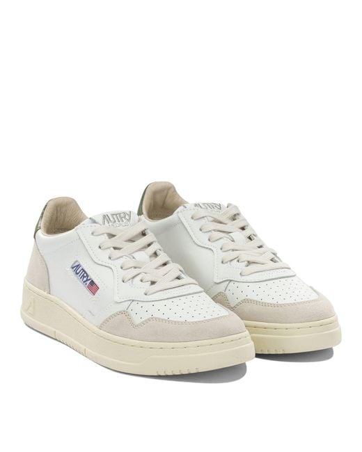 Autry White "Medalist Low" Low Top Sneakers for men