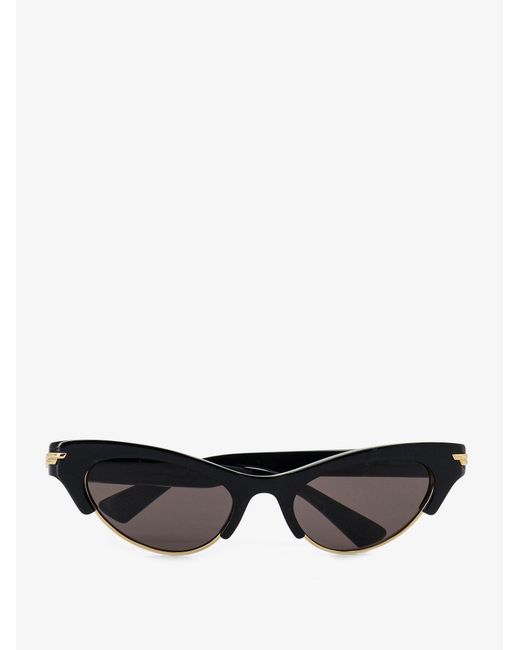 Bottega Veneta Black Angle Acetate Sunglasses