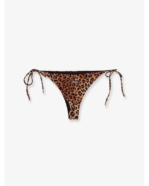 Mc2 Saint Barth Natural Nylon Bikini Bottoms Print