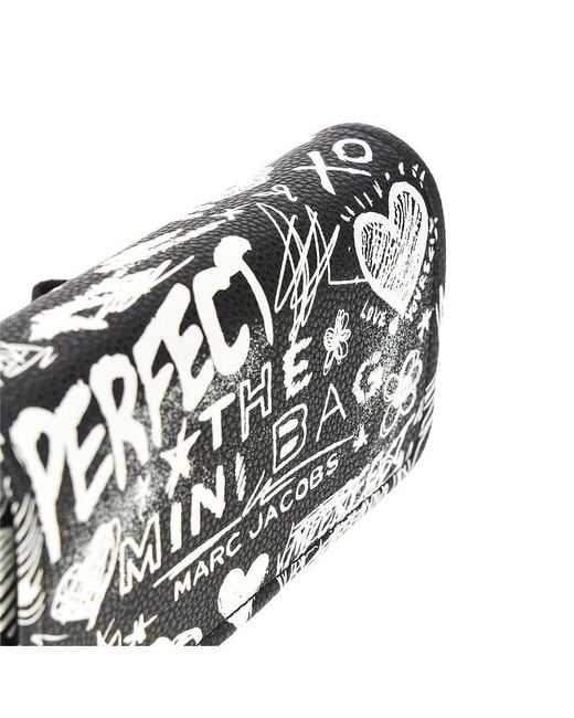 Marc Jacobs Black Leather The Punk Scribble Mini Bag