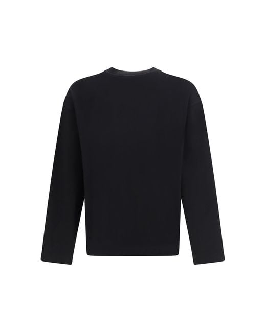 Dries Van Noten Blue Crewneck Long Sleeve T-Shirt for men
