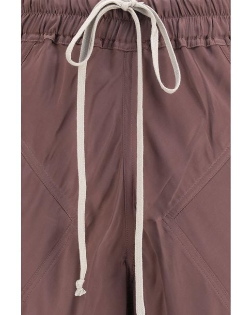 Rick Owens Purple Silk Pants