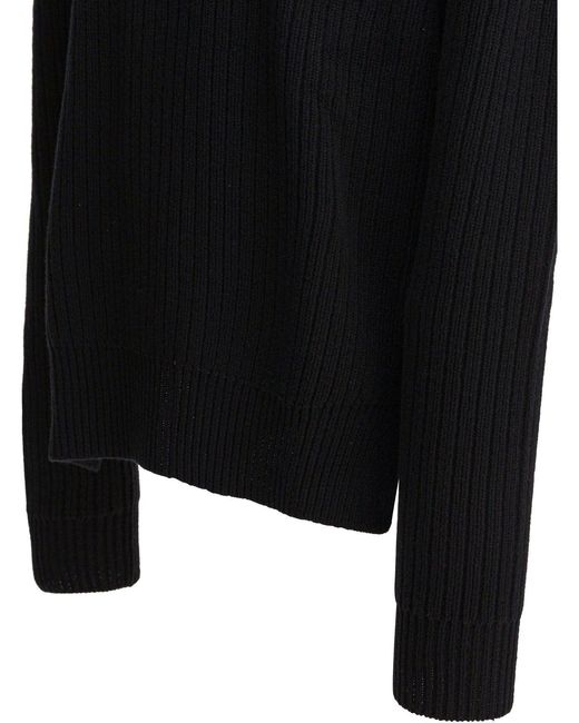 Rick Owens Black Turtleneck Sweater for men