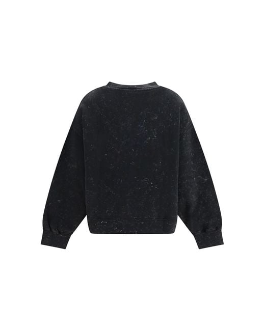 Ganni Black Isoli Forest Teddy Sweatshirt Phantom