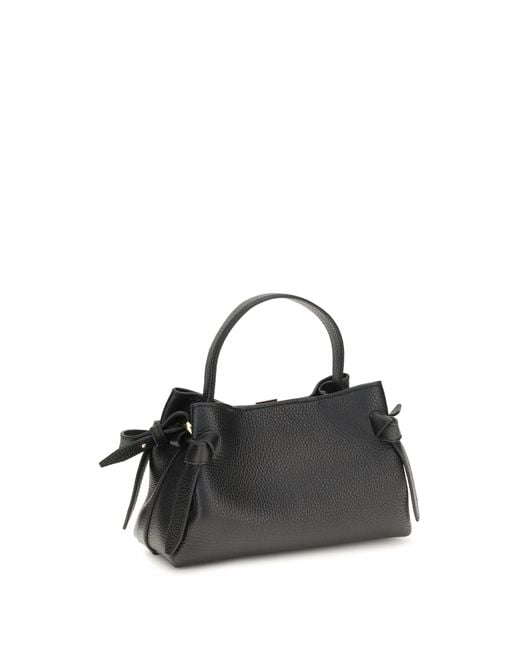 Yuzefi Black Shoulder Bag Gyoza Leather