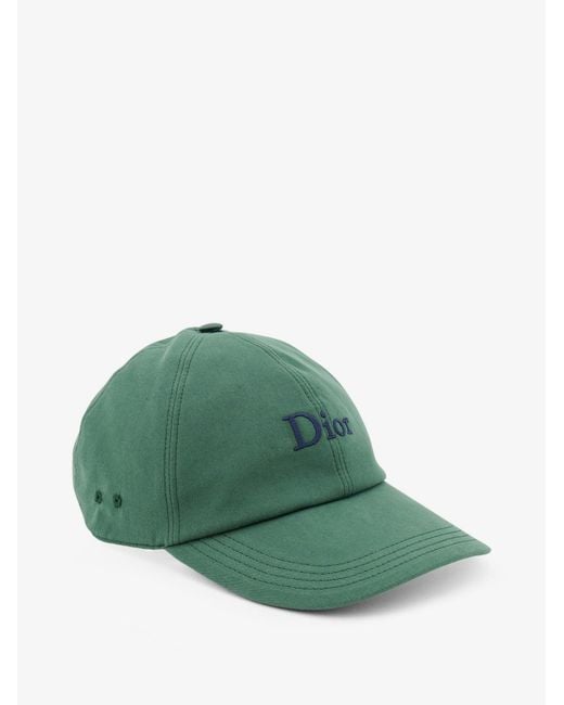 Dior Green Cotton Baseball Hat for men