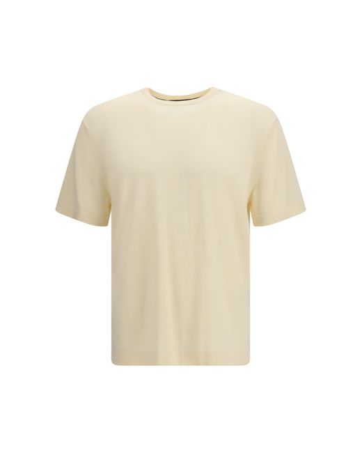 Cruna White Cotton Knitted T-Shirt for men