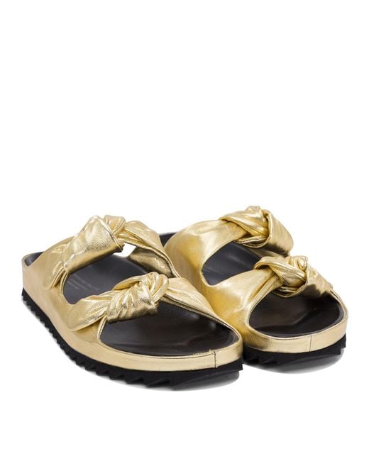 Officine Creative Metallic Leather Sandals