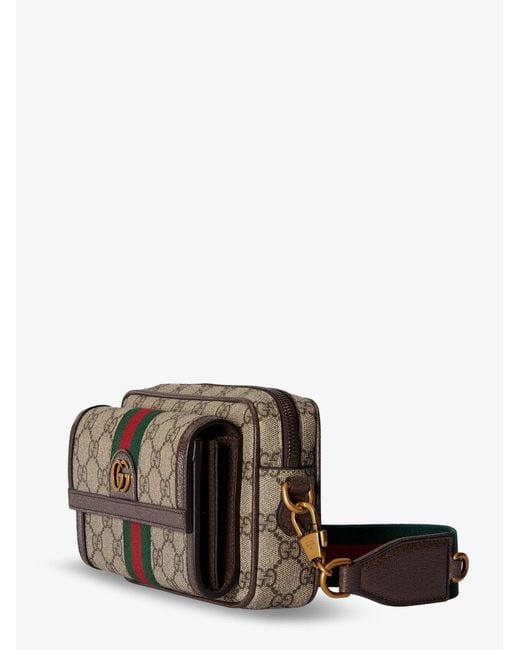 Gucci Brown Ophidia Gg Fabric Crossbody Bag for men