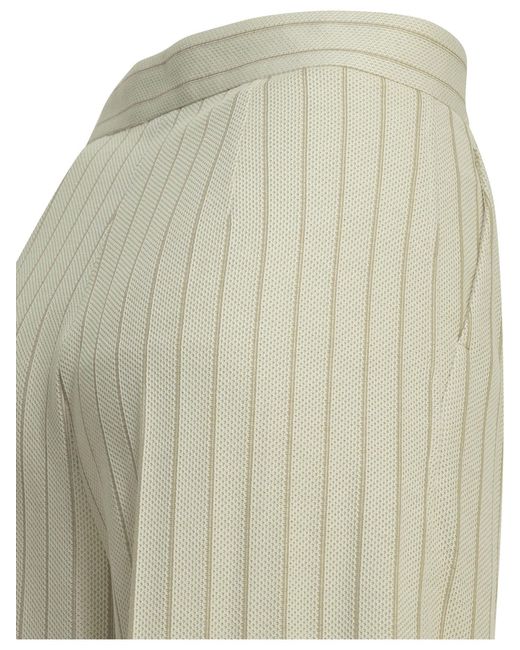 Max Mara White Tailored Pinstripe Pants