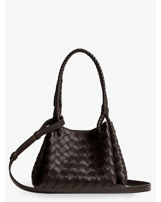 Bottega Veneta Black Parachute Leather Crossbody Bag