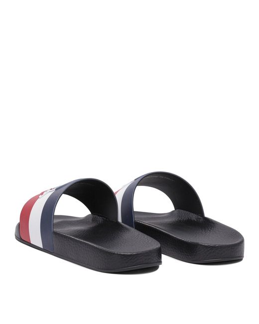 Moncler White "Basile" Slides for men
