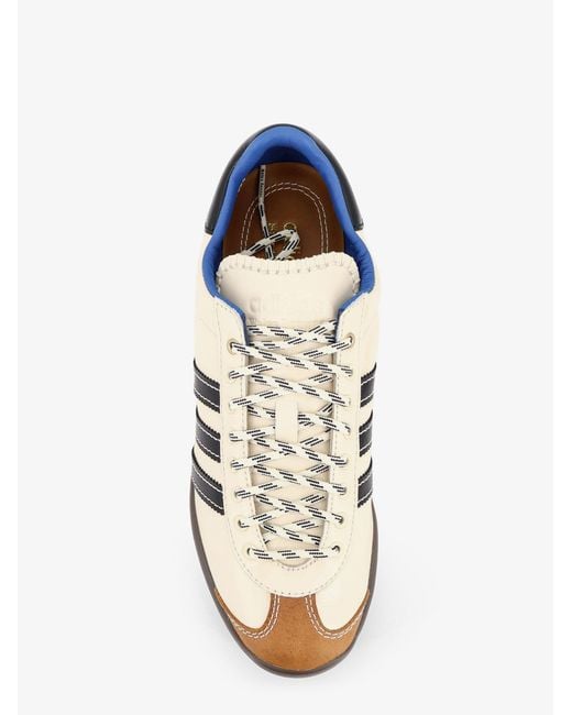 Adidas White Wb Karintha Og Leather Sneakers With Iconic Side Stripes