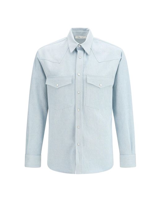 Umit Benan Blue Shirt Western Denim for men