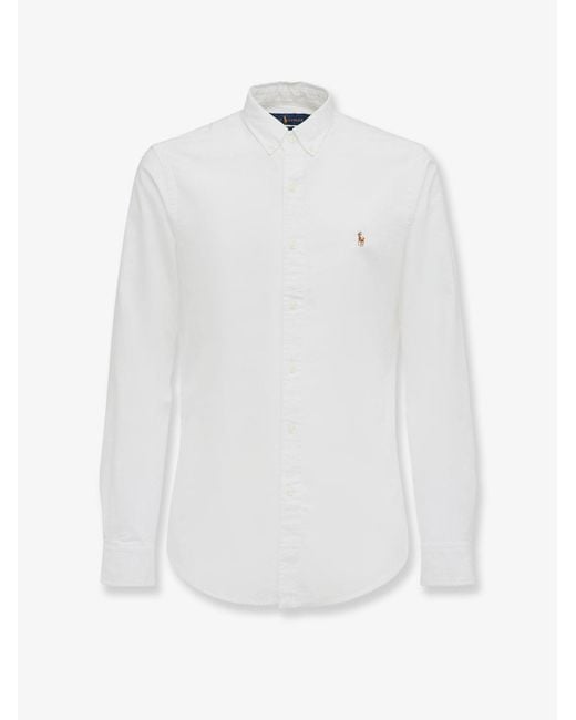 Polo Ralph Lauren White Slim Fit Cotton Shirt for men