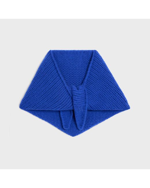 Céline Blue Cashmere And Silk Scarf