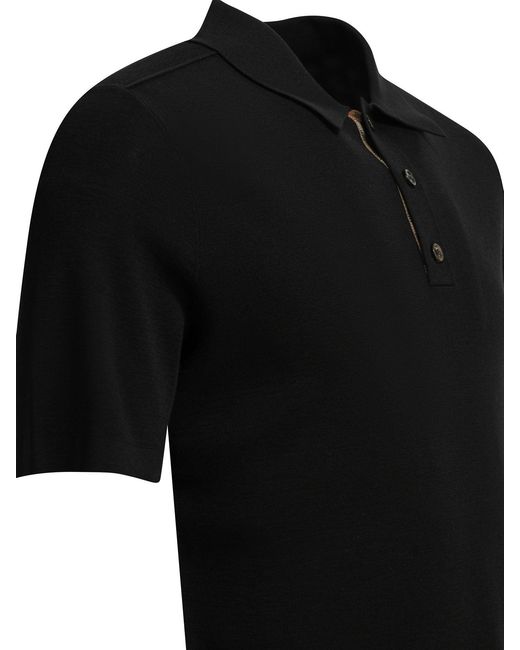 Burberry Black Marcus Button-Down Polo Shirt for men