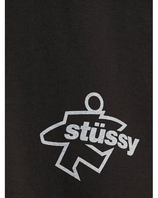 Stussy Black Cotton T-Shirt for men