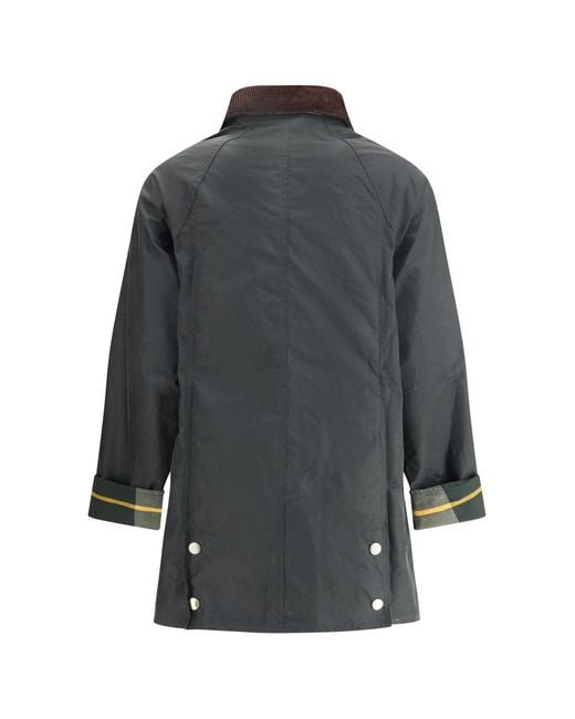 Barbour Gray Modern Beadnell Wax Jacket Sage