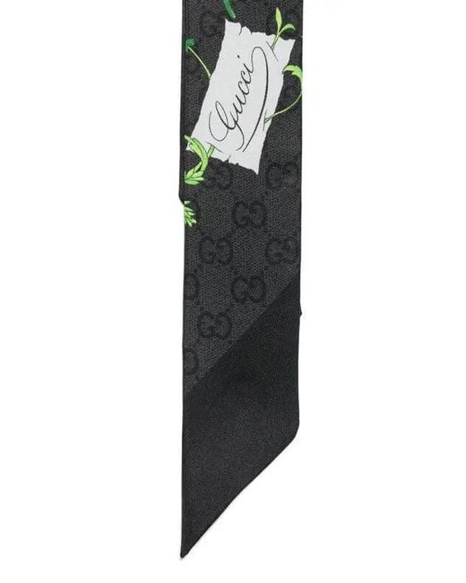 Gucci White Silk Foulard