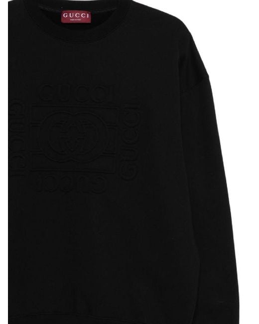 Gucci Black Crewneck Cotton Sweater