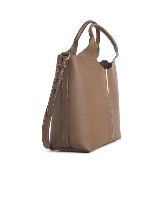 Tod's Brown 'Shopping Tote' Small Leather Bag