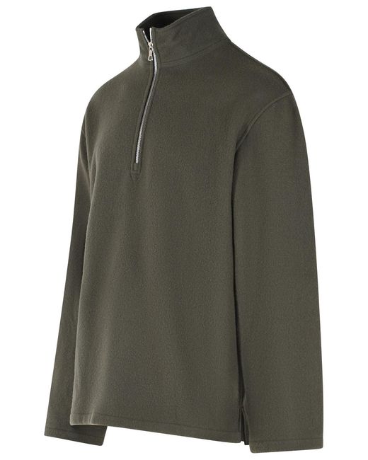 Rier Green Mole Wool Polo Shirt for men