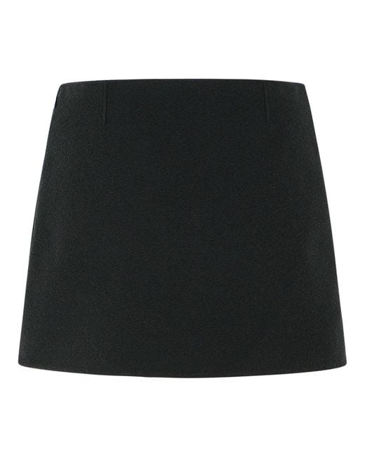 Courreges Black Cotton Blend Miniskirt