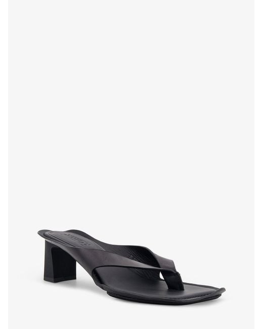 MM6 by Maison Margiela White Leather Sandals