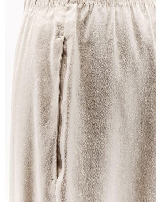 Max Mara Natural Mxpdestino Linen And Viscose Trousers