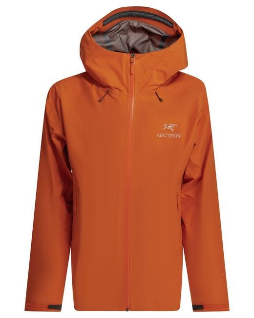 Arc'teryx Orange "Beta Lt" Technical Jacket for men